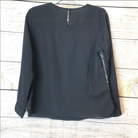 𝅺nwot Ann Taylor mixed media tweed top sz medium - Picture 8 of 10